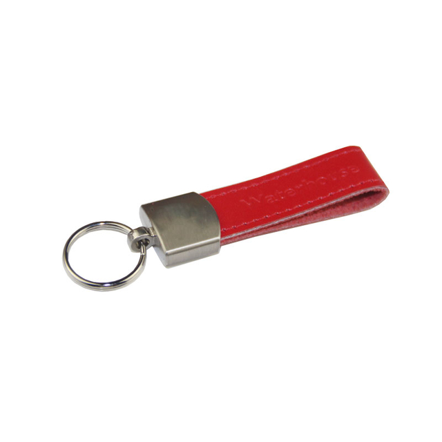 Ovaal pragtige was leer sleutelhanger