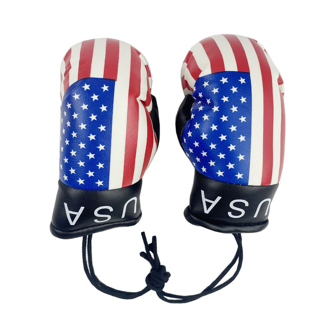 Пустой кожаный брелок для боксерских перчаток для автомобиля