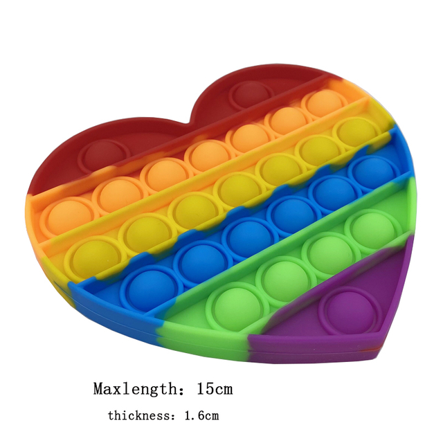 Bubble Sensory Stress Reliever L&aelig;re Silikoneleget&oslash;j Push Pop It